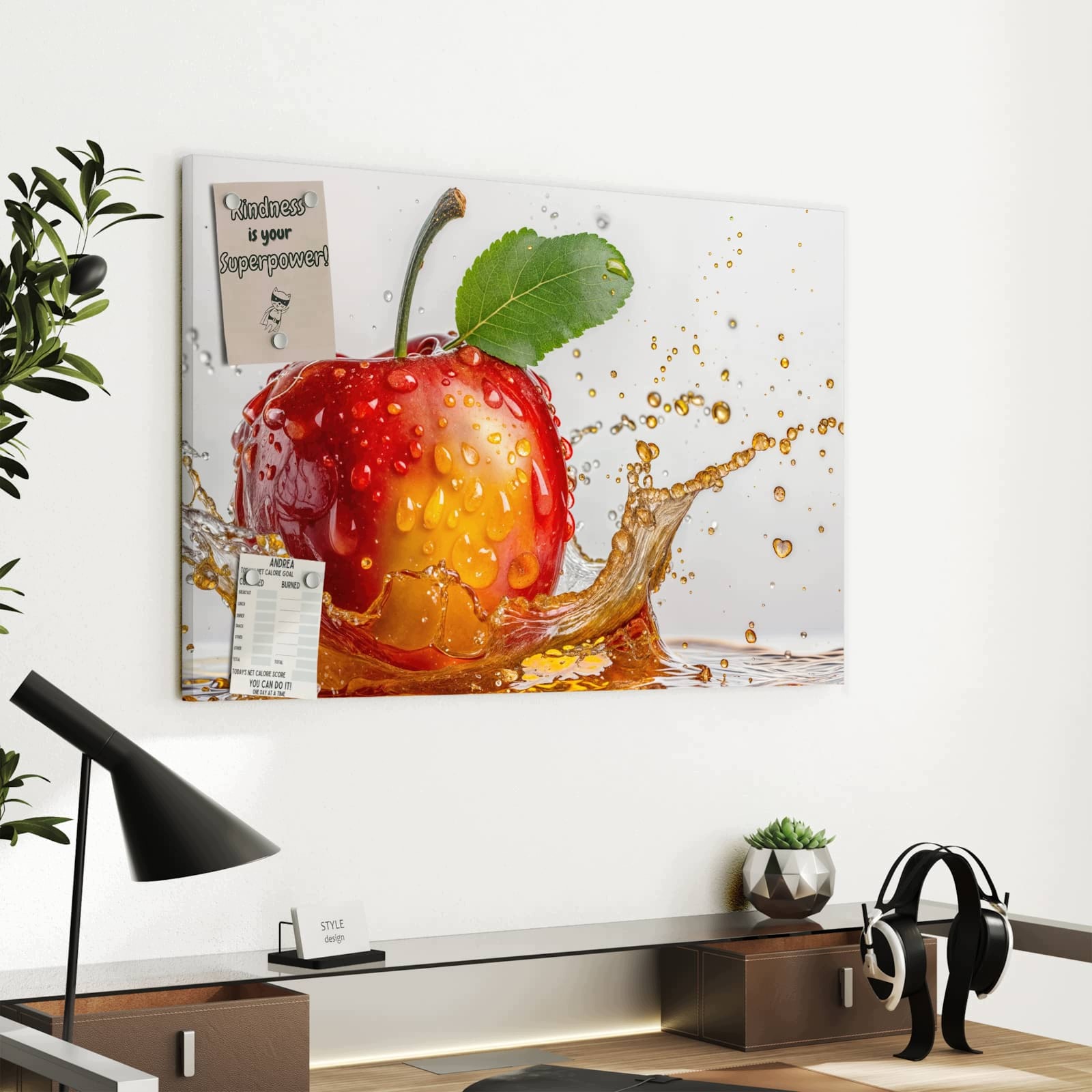 Magnetická tabule Jablko Cákance soku 60 × 40 cm