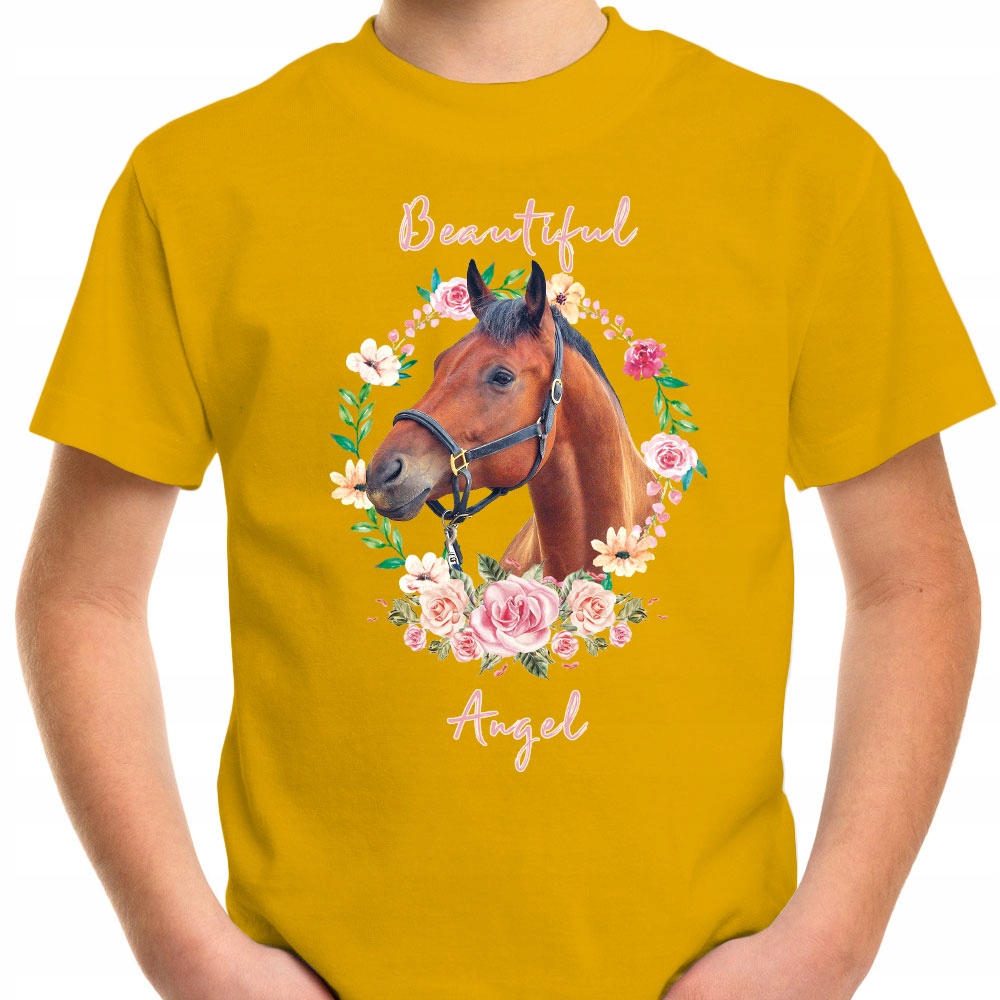T-SHIRT KOSZULKA DLA DZIECKA KONIE 152 SUPER JAKOŚĆ