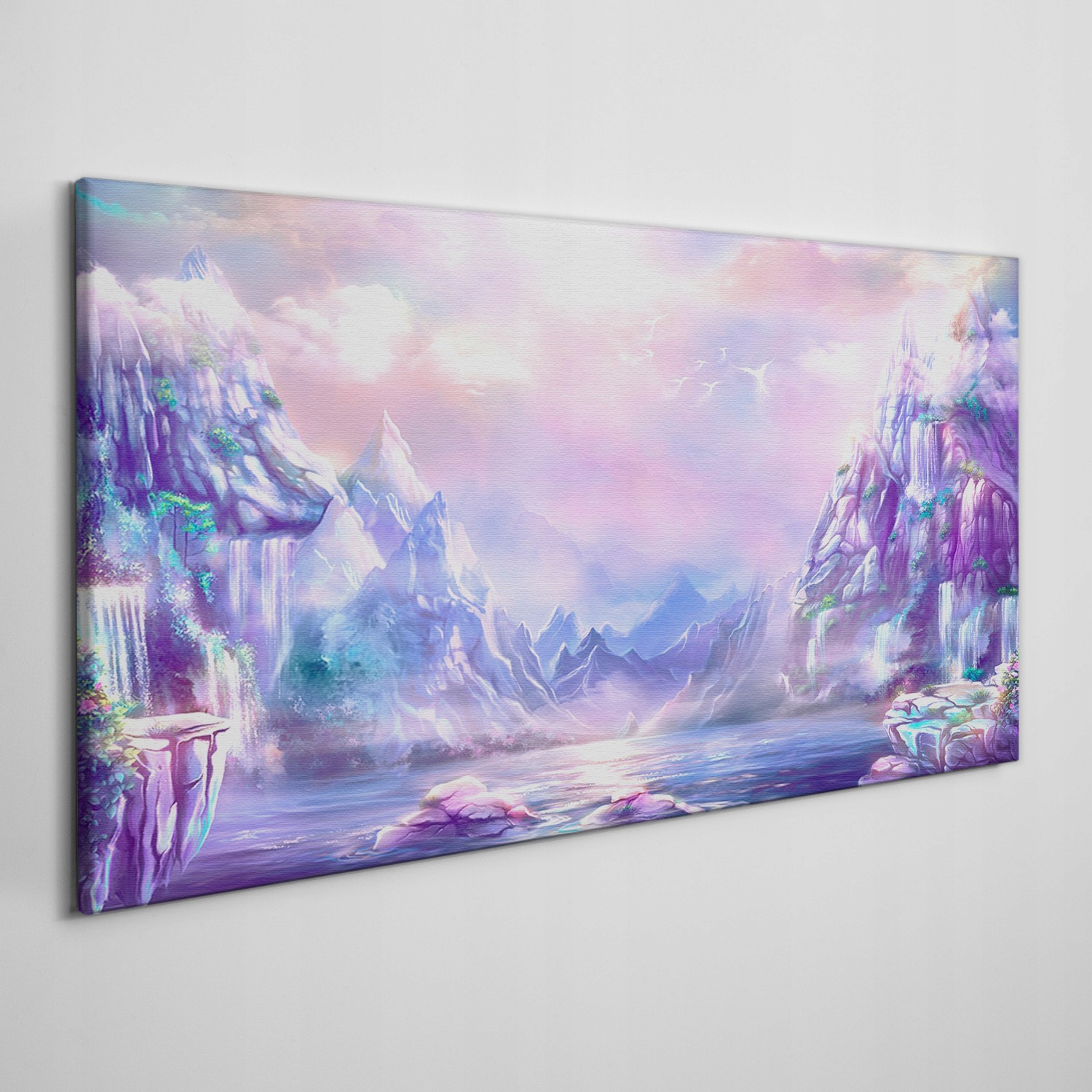 

Obraz na ramie płótno Jezioro góry niebo 100x50 cm