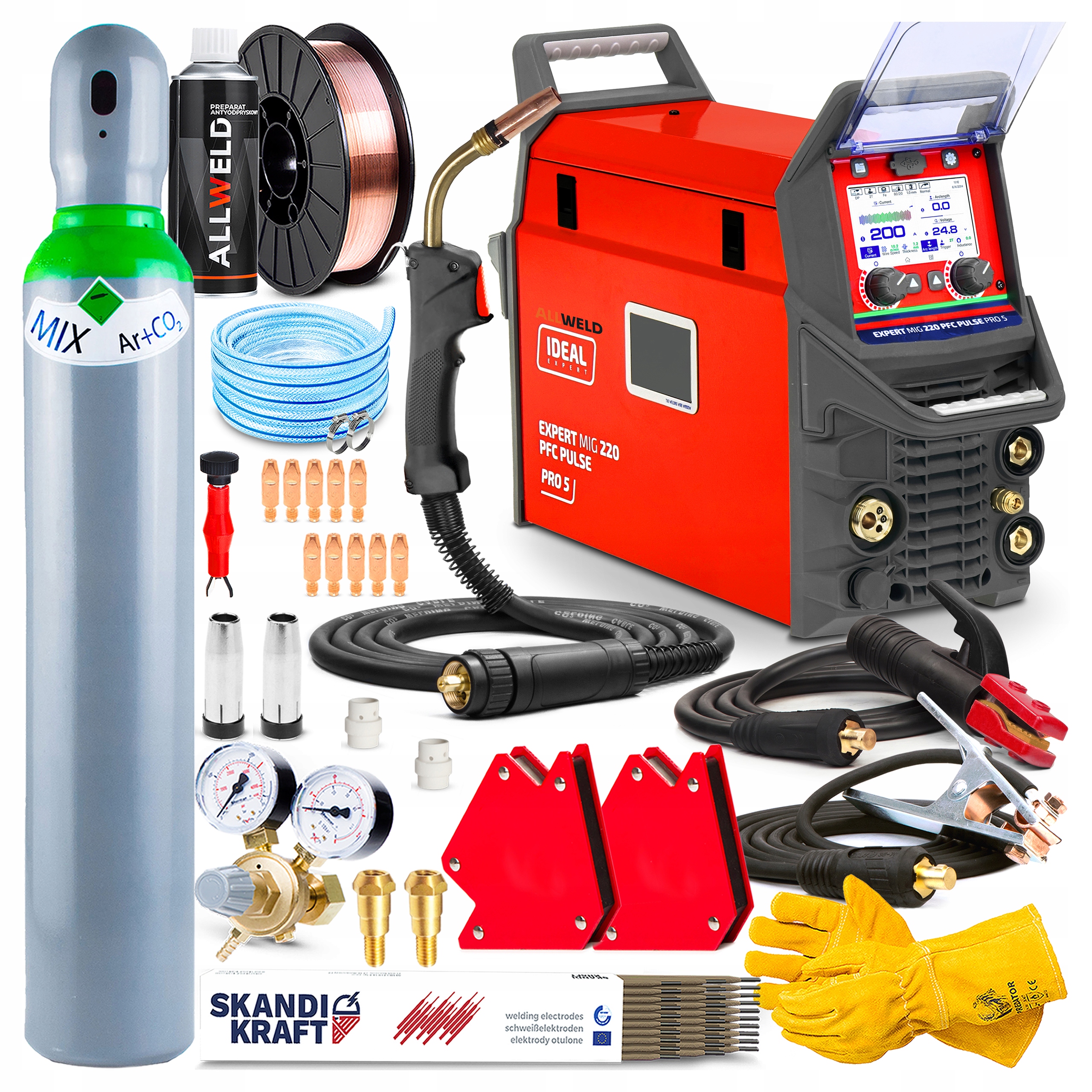 Invertorová Svářečka Ideal Expert Mig 220 Pfc Puls Mma Tig 200A 4R