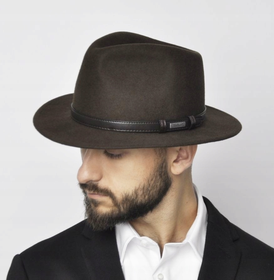 Kapelusz męski fedora TRISTAN crushable brąz 62