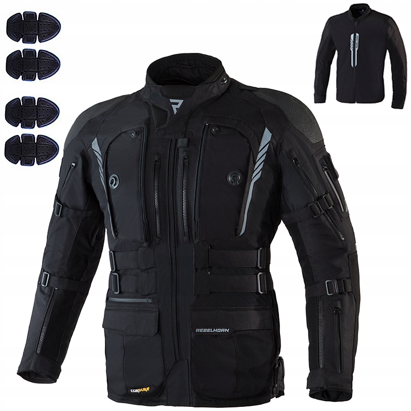 KURTKA MOTOCYKLOWA MĘSKA TEKSTYLNA WODOODPORNA
