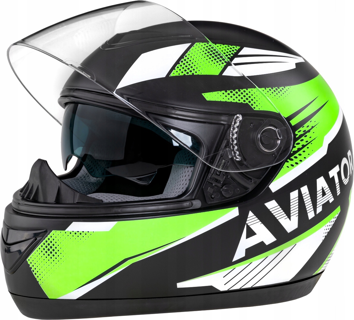 KASK MOTOCYKLOWY MAT NA SKUTER MOTOR Z SZYBĄ GSB L Rozmiar L