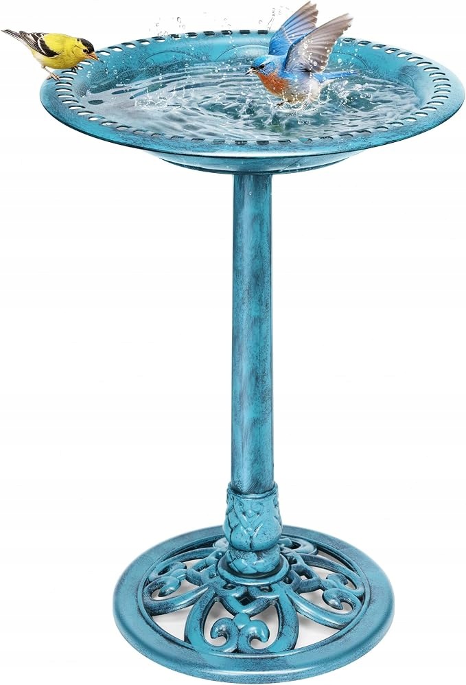 Napáječka Pro Ptáky Vintage Modrá, Průměr 51 CM, Plastová
