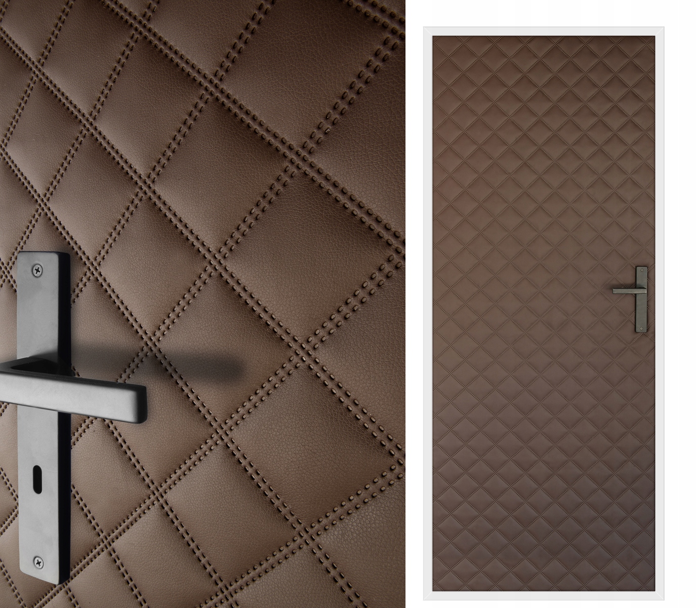 Biała TAPICERKA DRZWIOWA Obicie na drzwi z eko Marka Ultrasonic