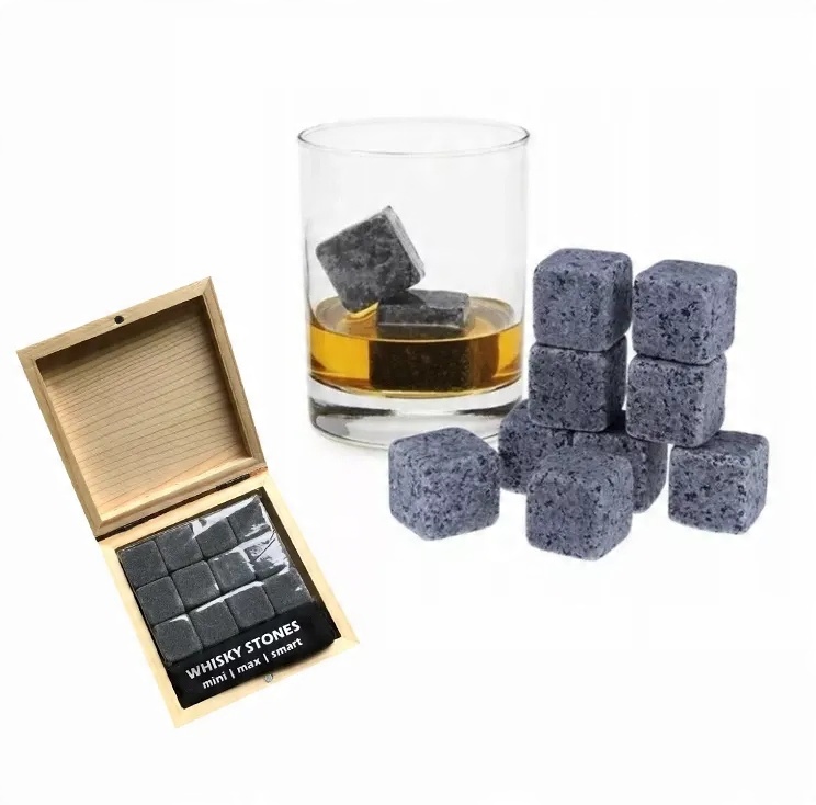 

Kamienie Lodowe 12szt Kostki Lodu Do Whisky Etui