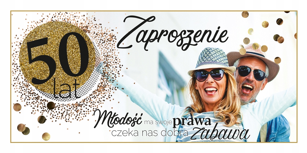 

Zaproszenie na 50 urodziny zestaw 10 szt ZAB103