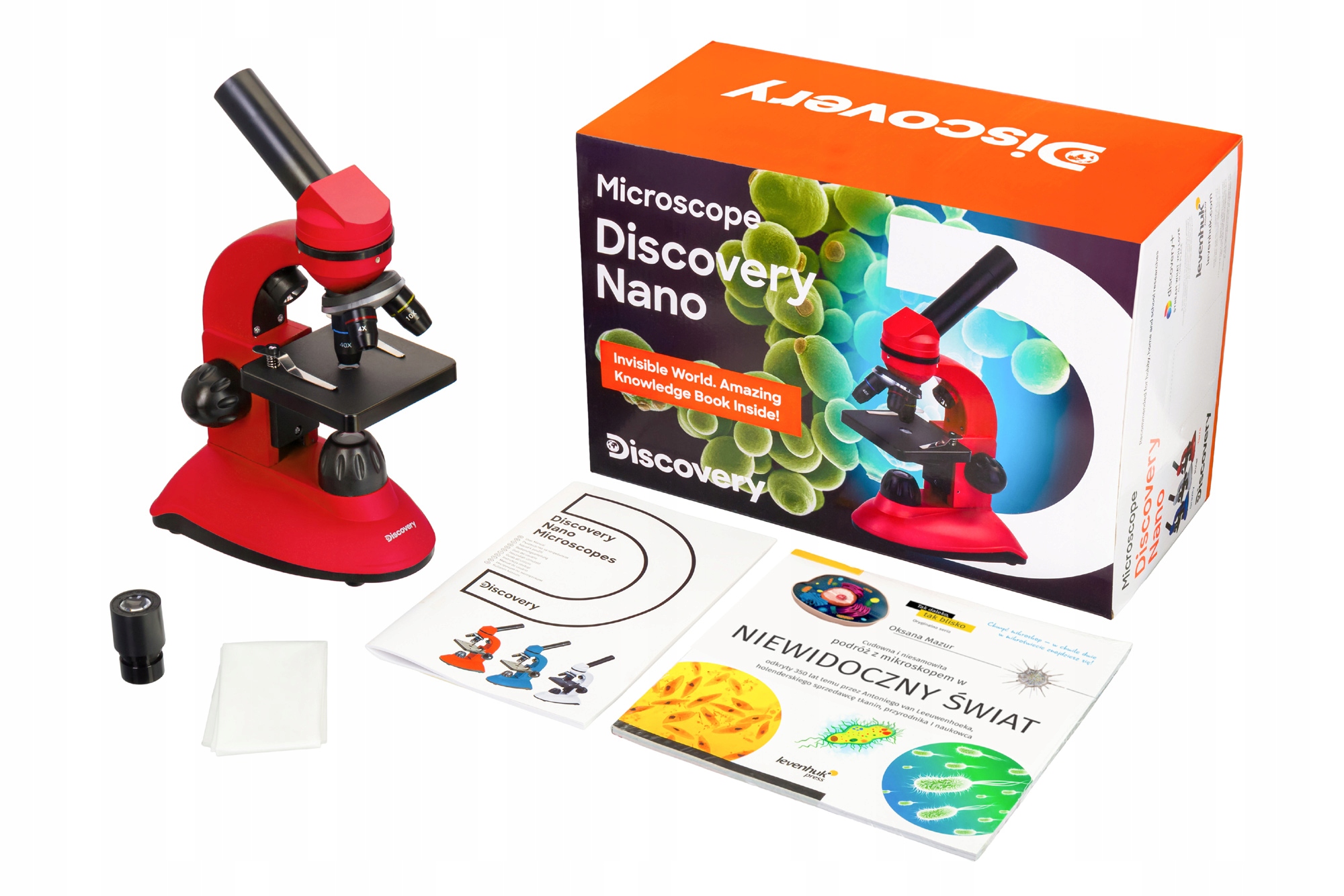 Optický mikroskop, přenosný, pro děti – Discovery Nano Terra s knihou