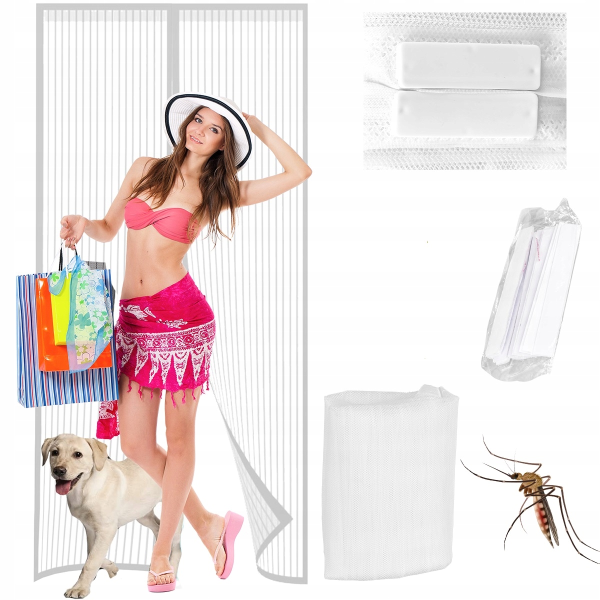 

Moskitiera Na Drzwi Siatka Magnetyczna 100/200/220