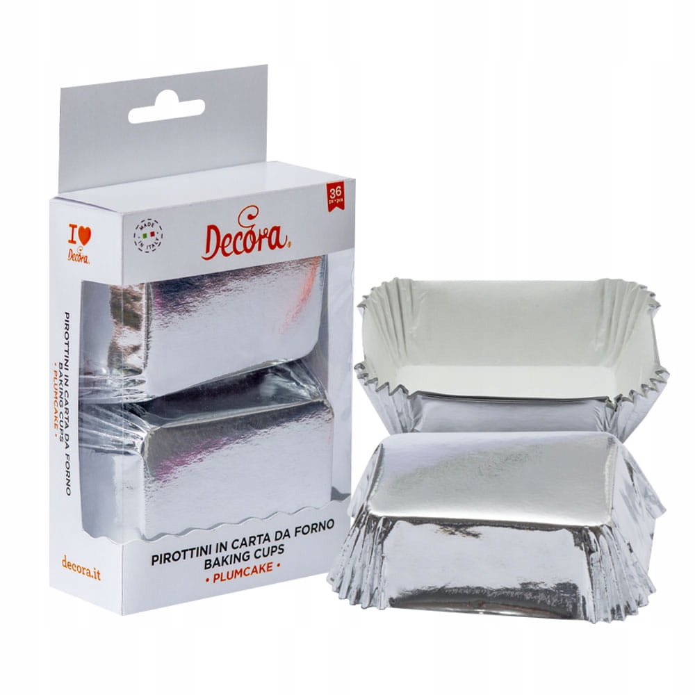 

Papilotki Srebrne 80x50x32 mm Decora 20 szt