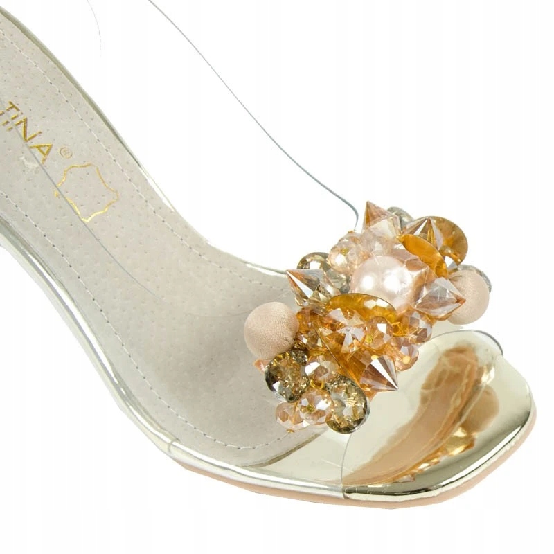 SABATINA 1014-5 SANDAŁY TRANSPARENTNE ZŁOTE 37 Cechy dodatkowe brak