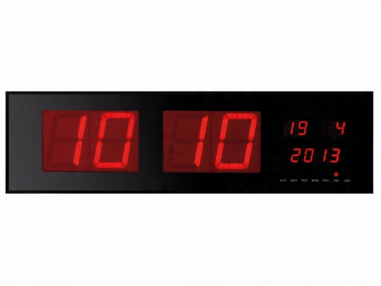

Duży zegar ścienny przemysłowy Led 83 x 23 x 4 cm