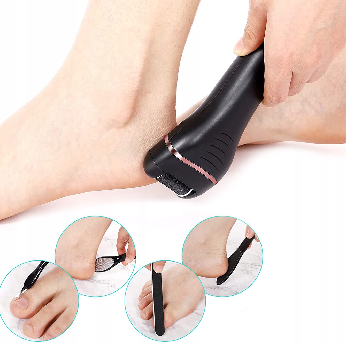 PILNIK ELEKTRYCZNY FREZARKA DO STÓP PIĘT TARKA USB ZESTAW XXL TARKA PUMEKS Materiał ścierający papier ścierny