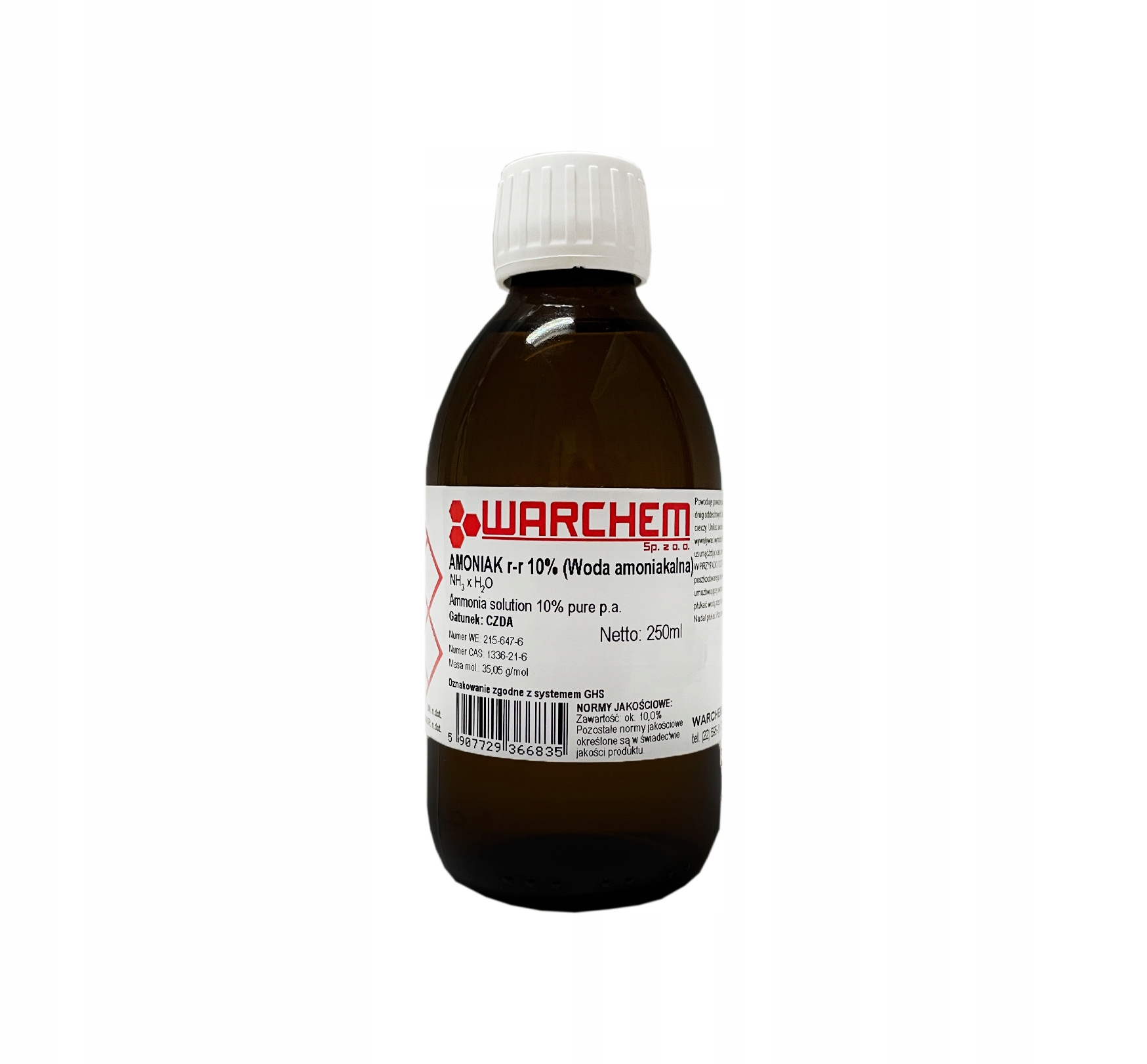 

Woda Amoniakalna 10% czysty do analiz 250ml