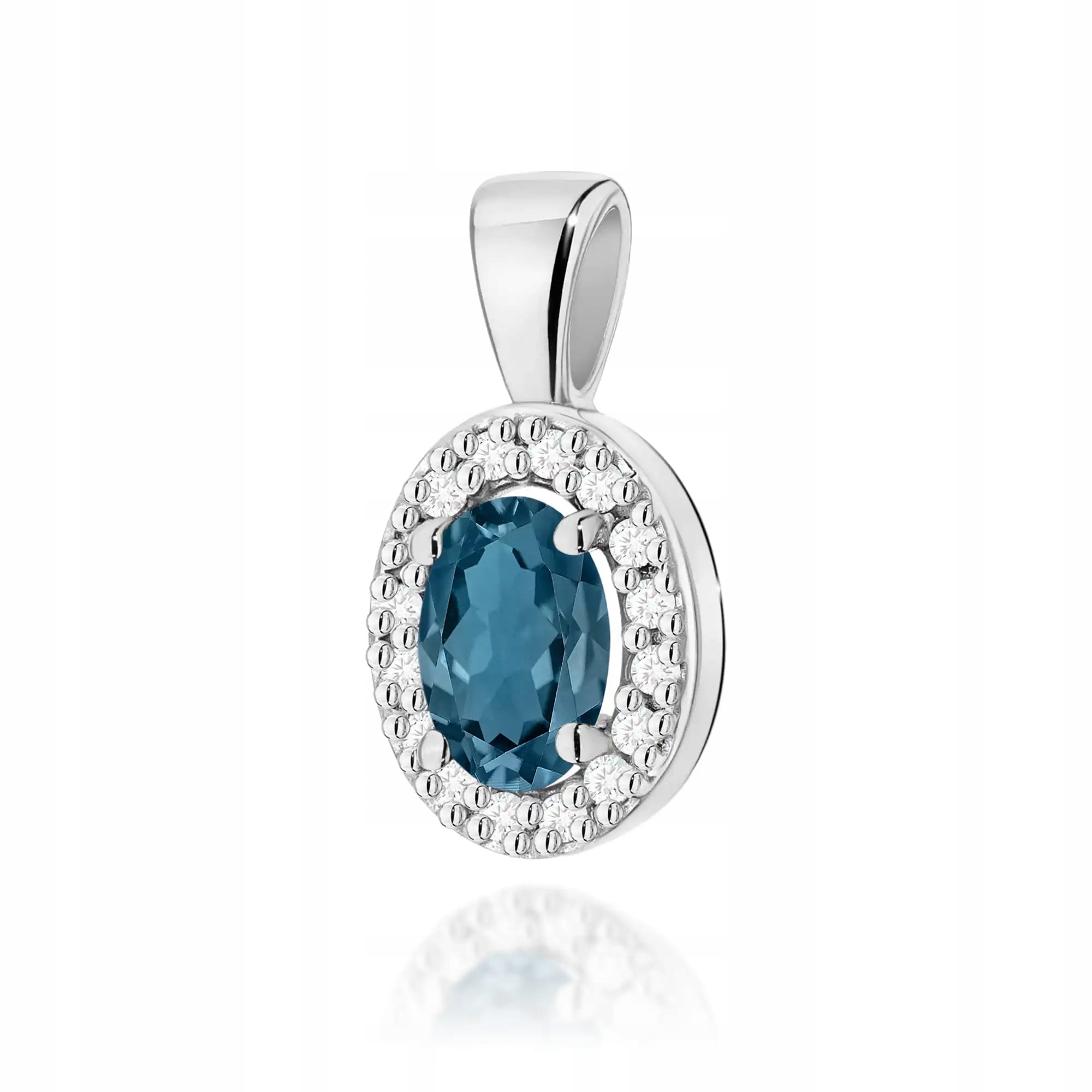 Zlatý přívěsek pro ženu 585 topaz london blue elegantní jako dárek 14kt