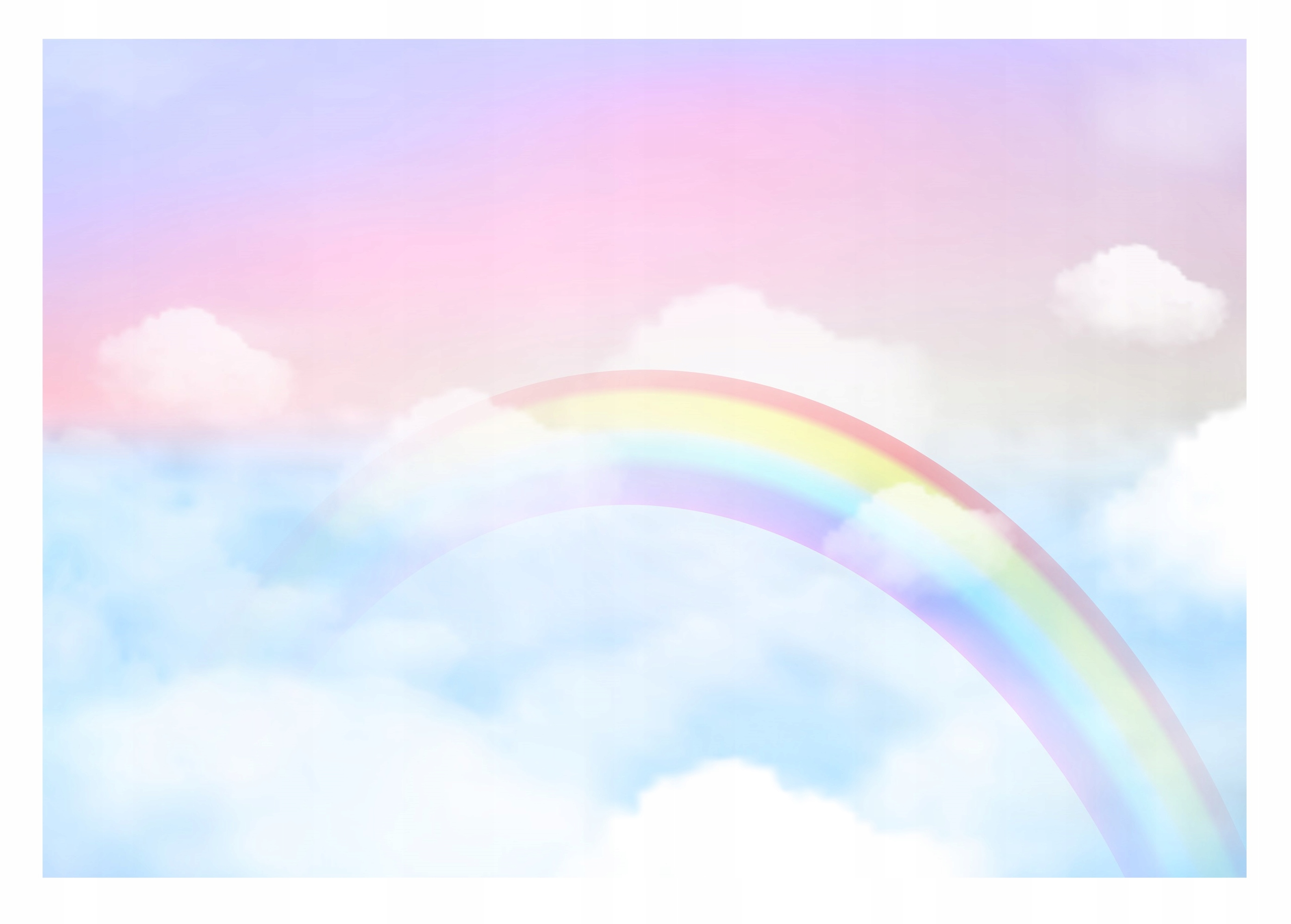 Fototapeta Do Dívčího Pokoje Tapeta Duha Mraky Růžová 368x254