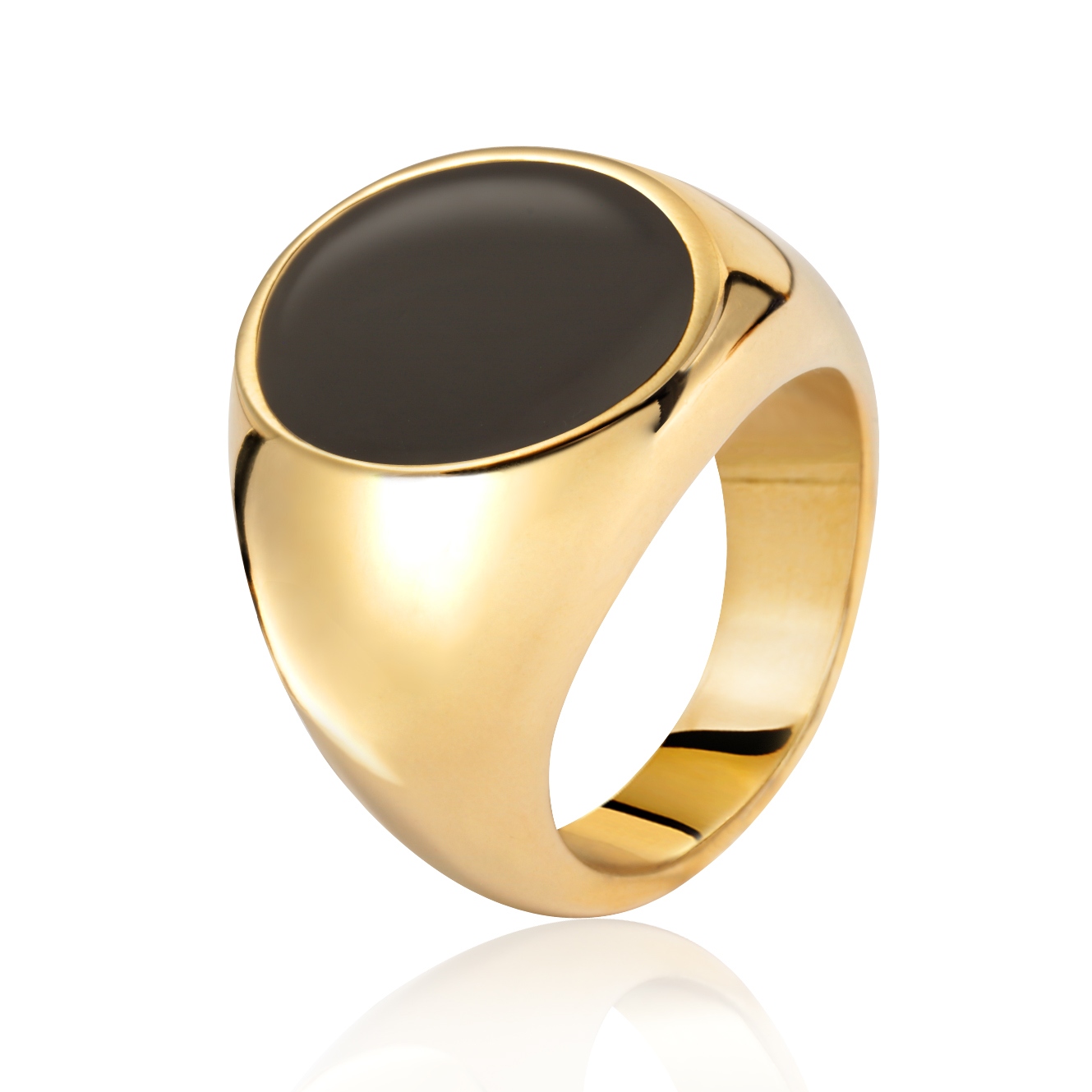 

Sygnet z czarną emalią Sadva