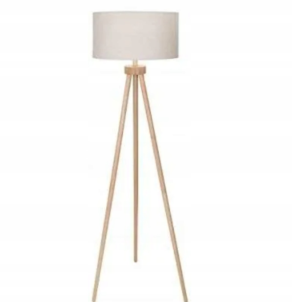 Aigostar Drevená podlahová lampa E27