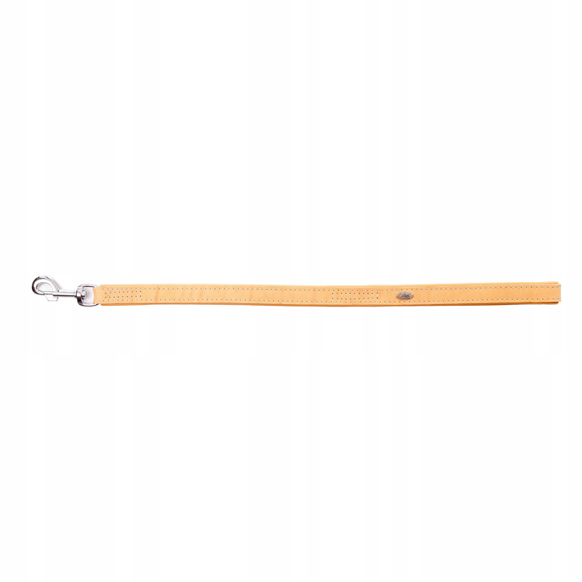 Dingo Krátká vodítko z kůže Exclusive 2x60 cm přírodní