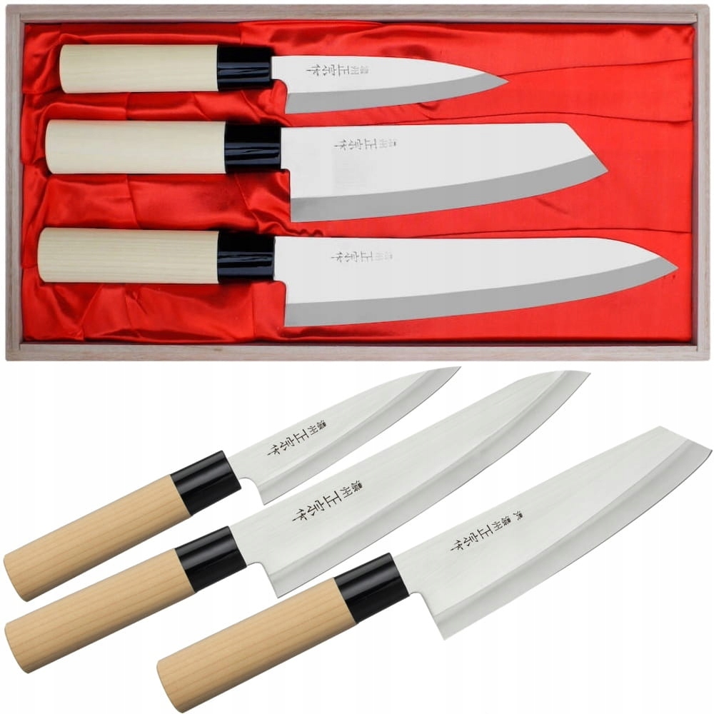 Satake Megumi 420J2 Japonský set 3 nožov v drevenej krabičke HG8165W