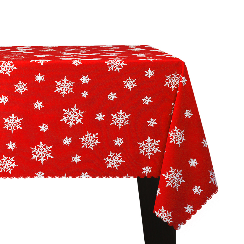 

Obrus świąteczny Śnieżynka Wigilia 140x240 czerwon
