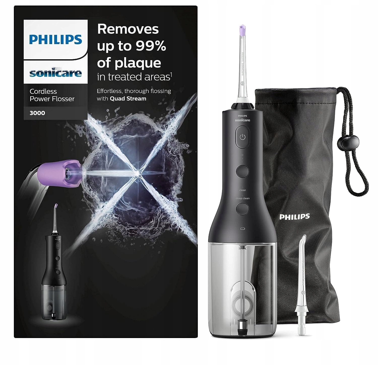 Irygator doustny Philips Sonicare Cordless Power Flosser 3000 HX3826/33