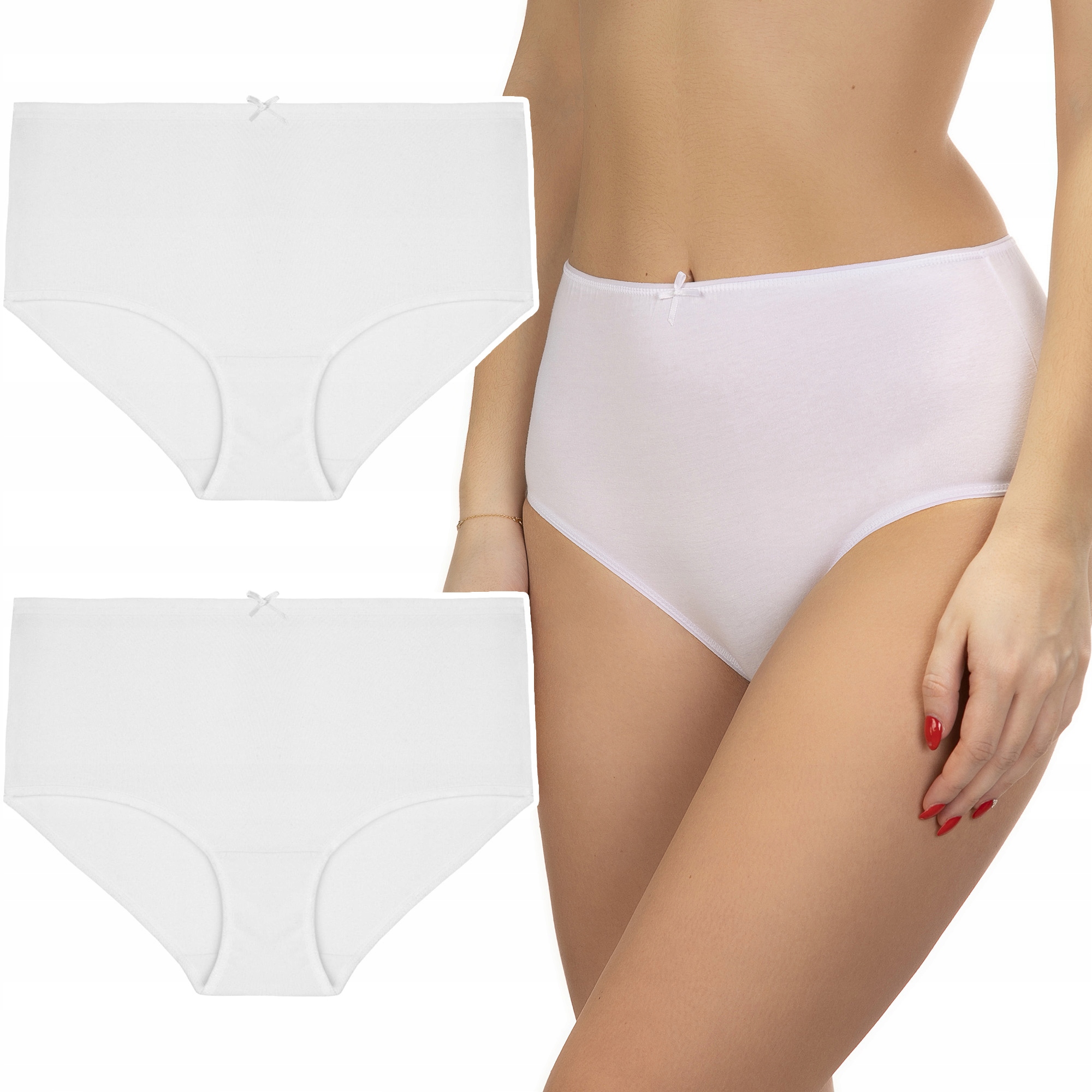 Lama 400MD kalhotky dámské bavlněné kalhotky s Vysokým Pasem 2-PAK XL