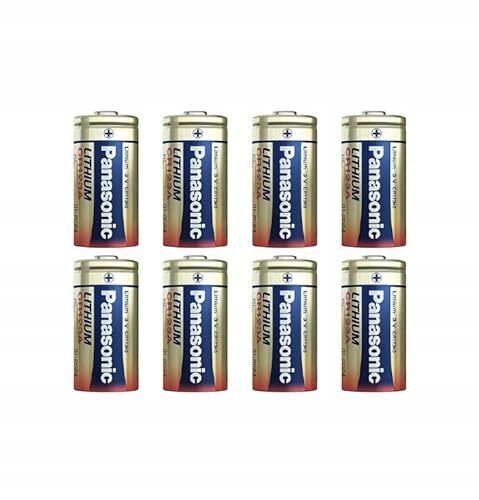 8 x Bateria litowa Panasonic CR123A baterie