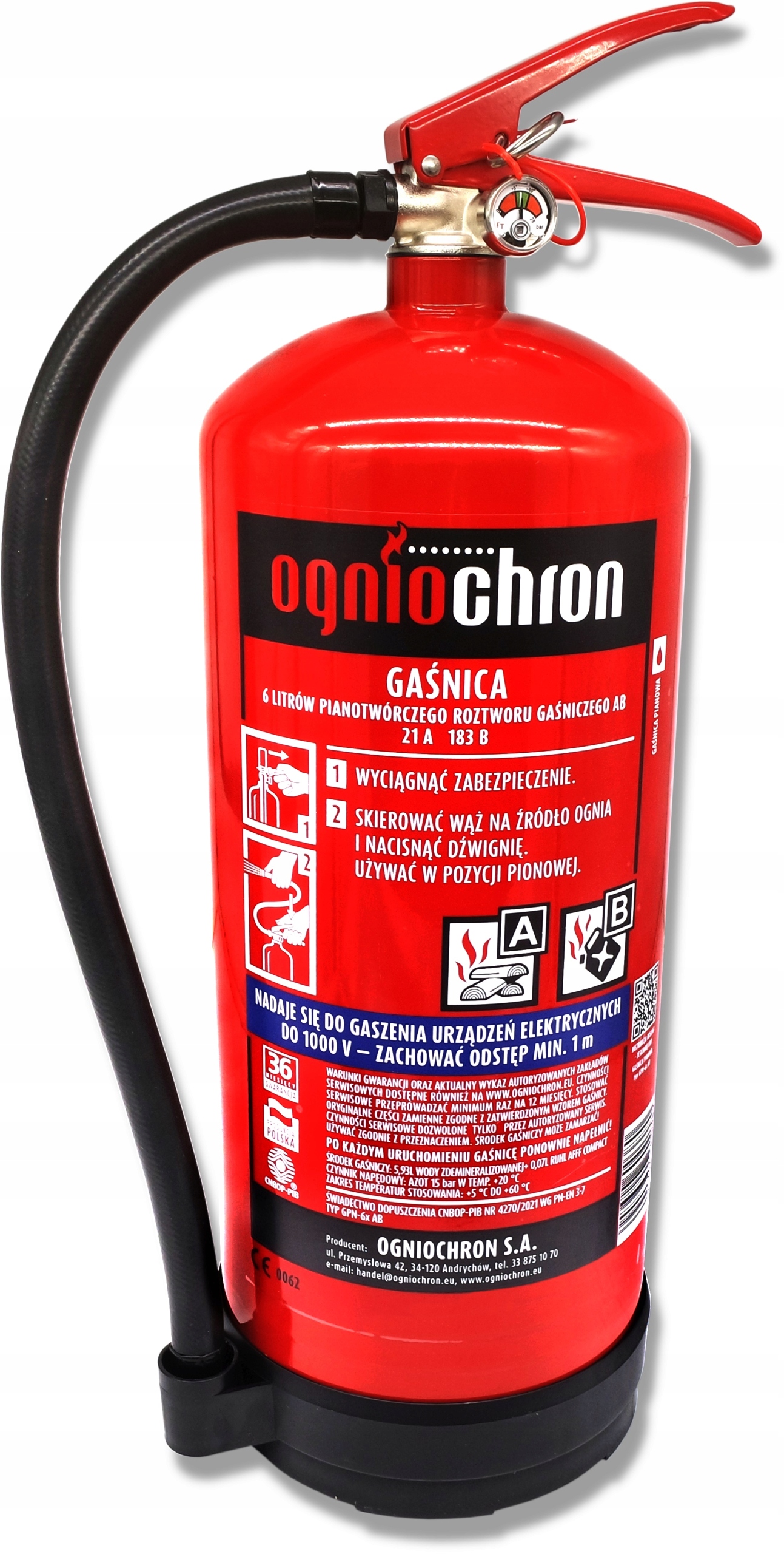 

Gaśnica Pianowa 6KG 6L Ab Domowa Do Kuchni Garażu
