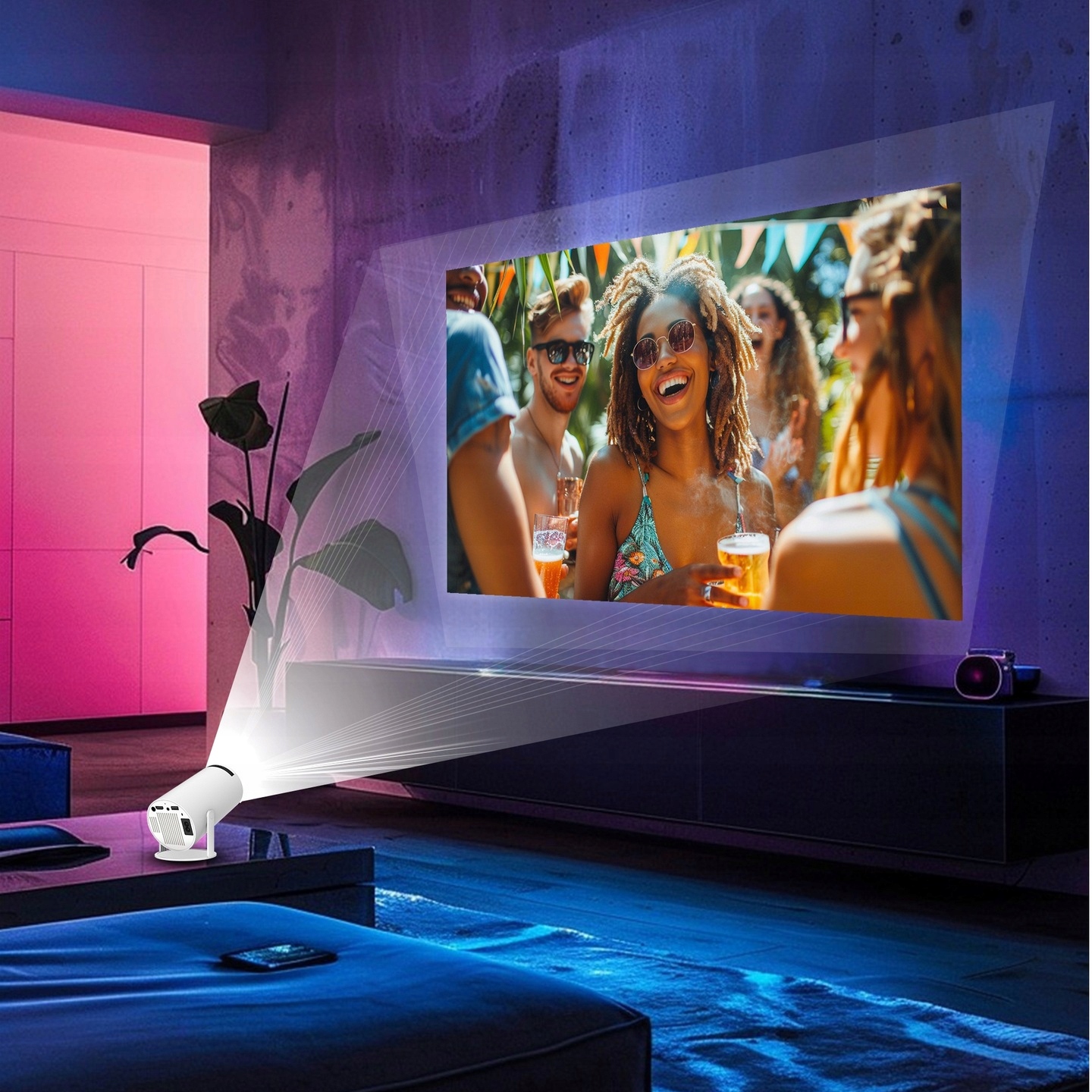 Projektor ANDROID rzutnik 4K WIFI PRZENOŚNY SMART FULL HD HY300 PRO LERTZ Żywotność lampy w trybie ekonomicznym 50000 h