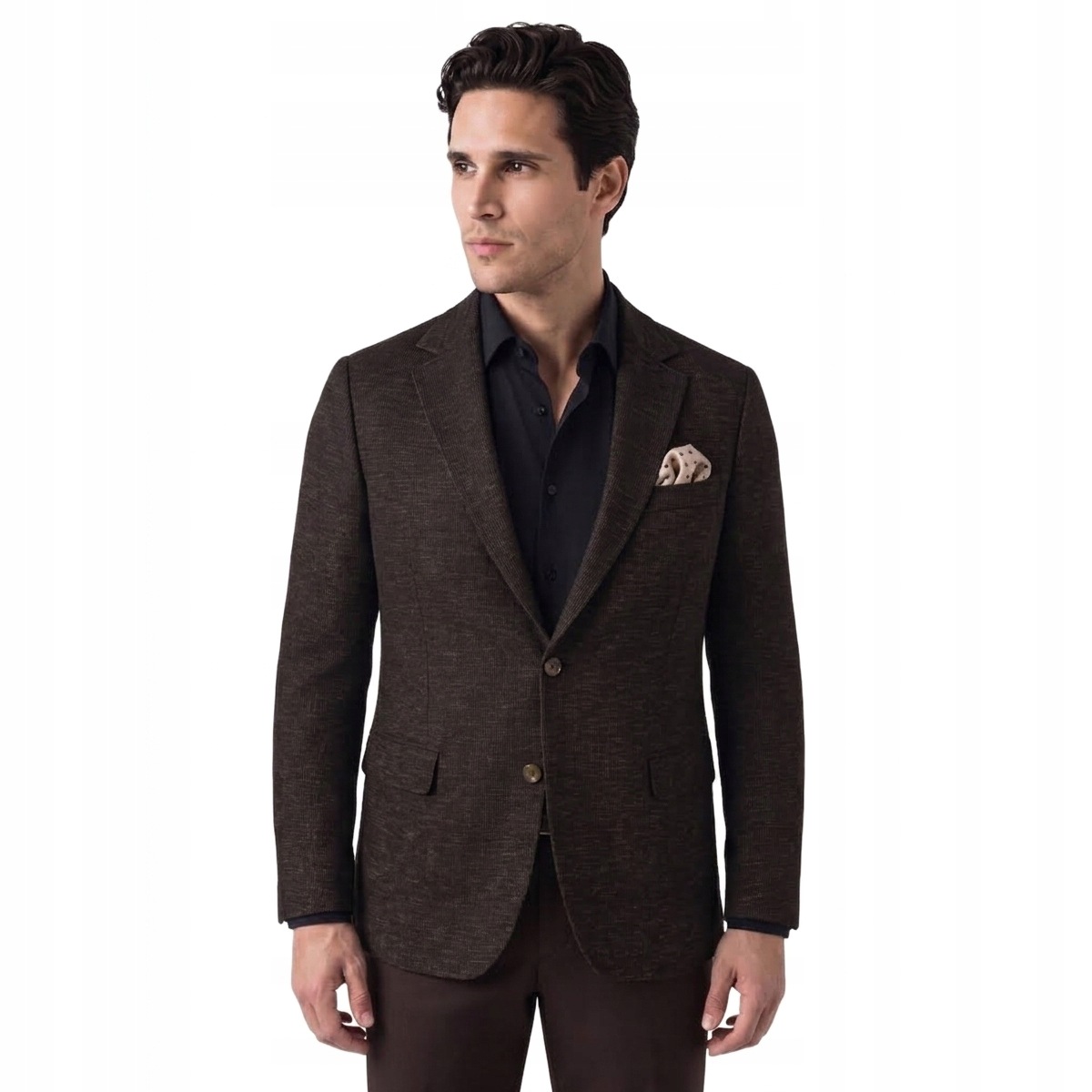 Brązowa marynarka casual Slim Fit Pako Lorente roz. 56