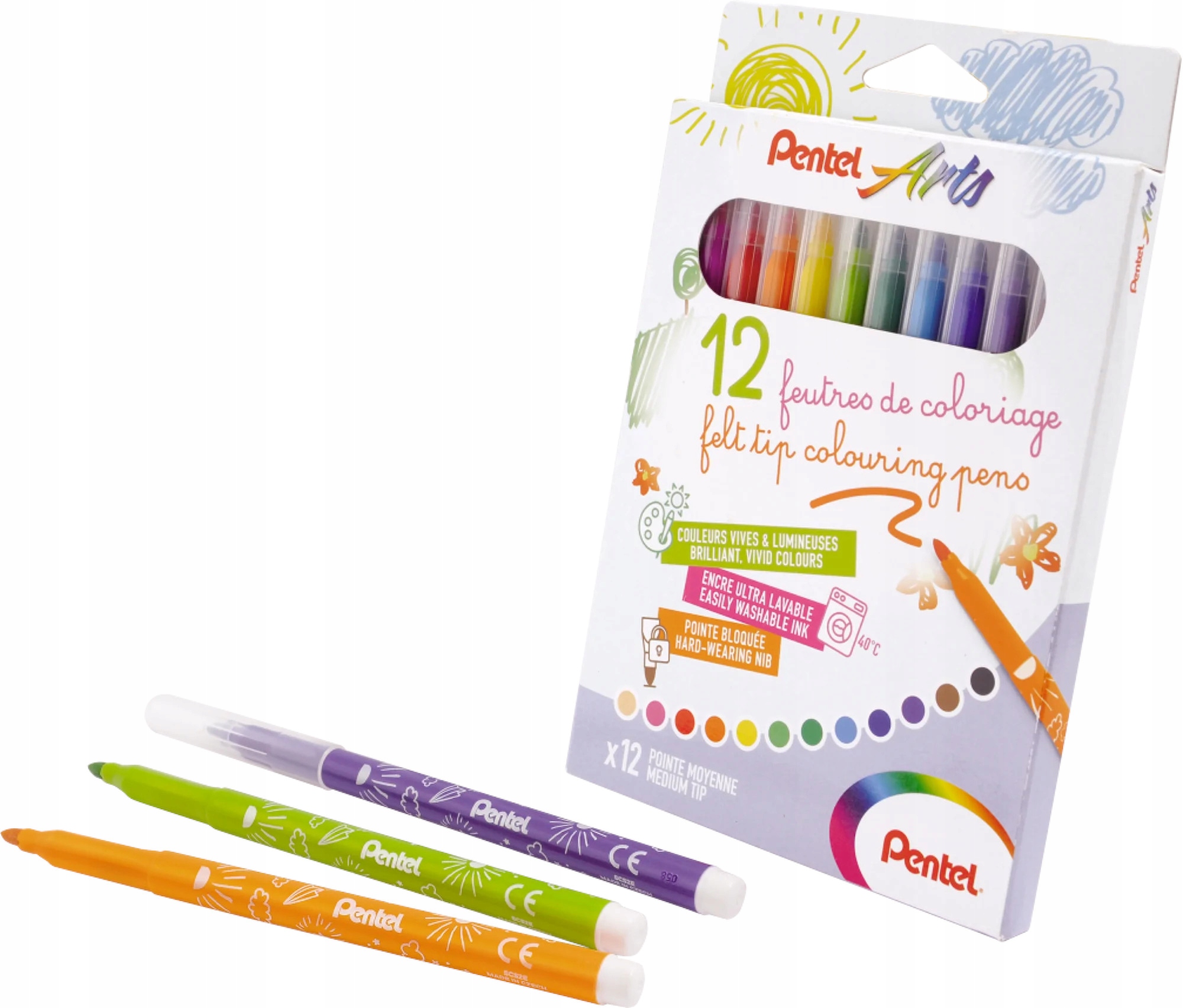 

Flamastry Pentel spieralne a-12