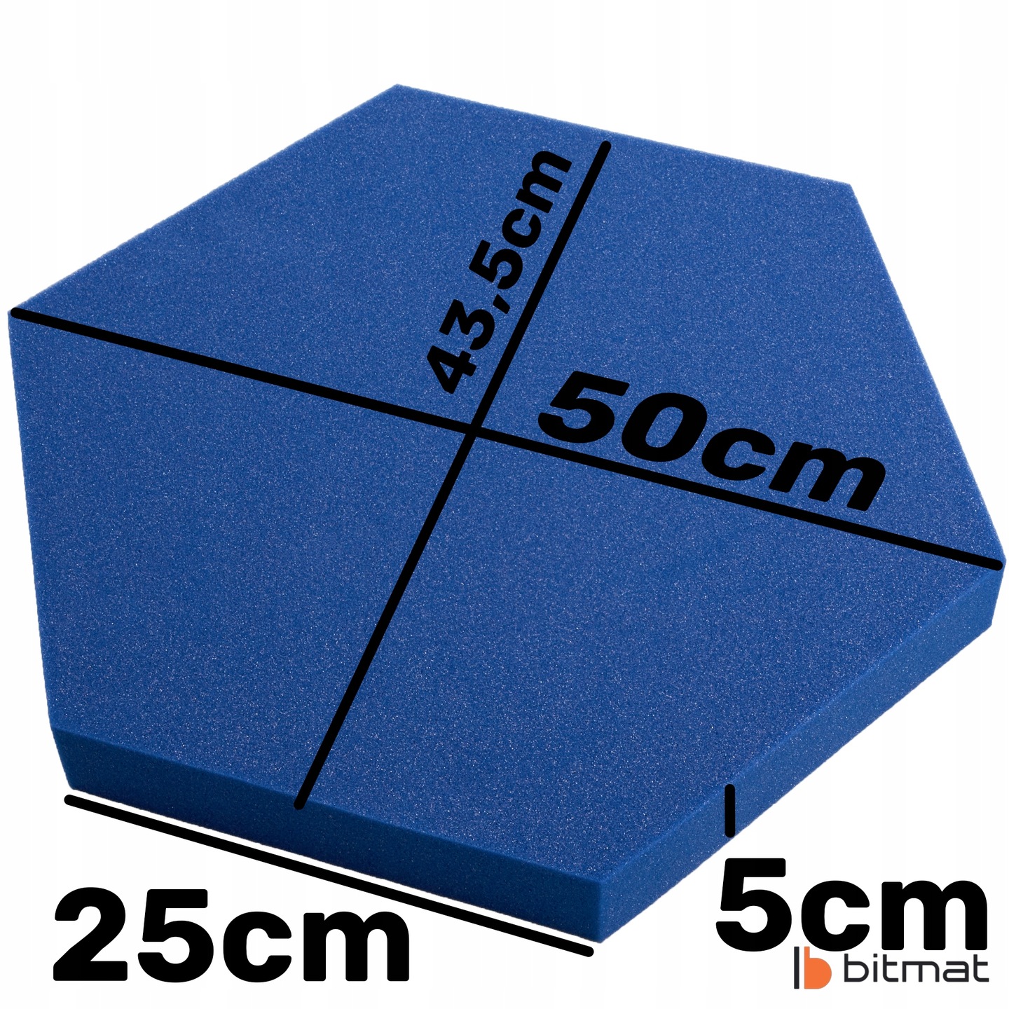PANEL HEXA MATA PIANKA AKUSTYCZNA NIEBIESKI 5cm plaster miodu ścienny Marka Bitmat