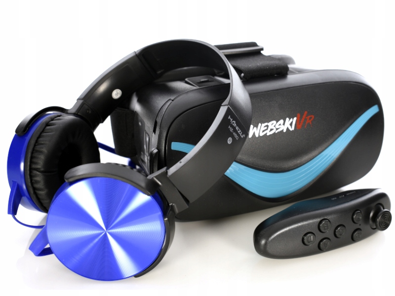 Gogle Okulary VR 3D do Telefonu +Słuchawki Pilot