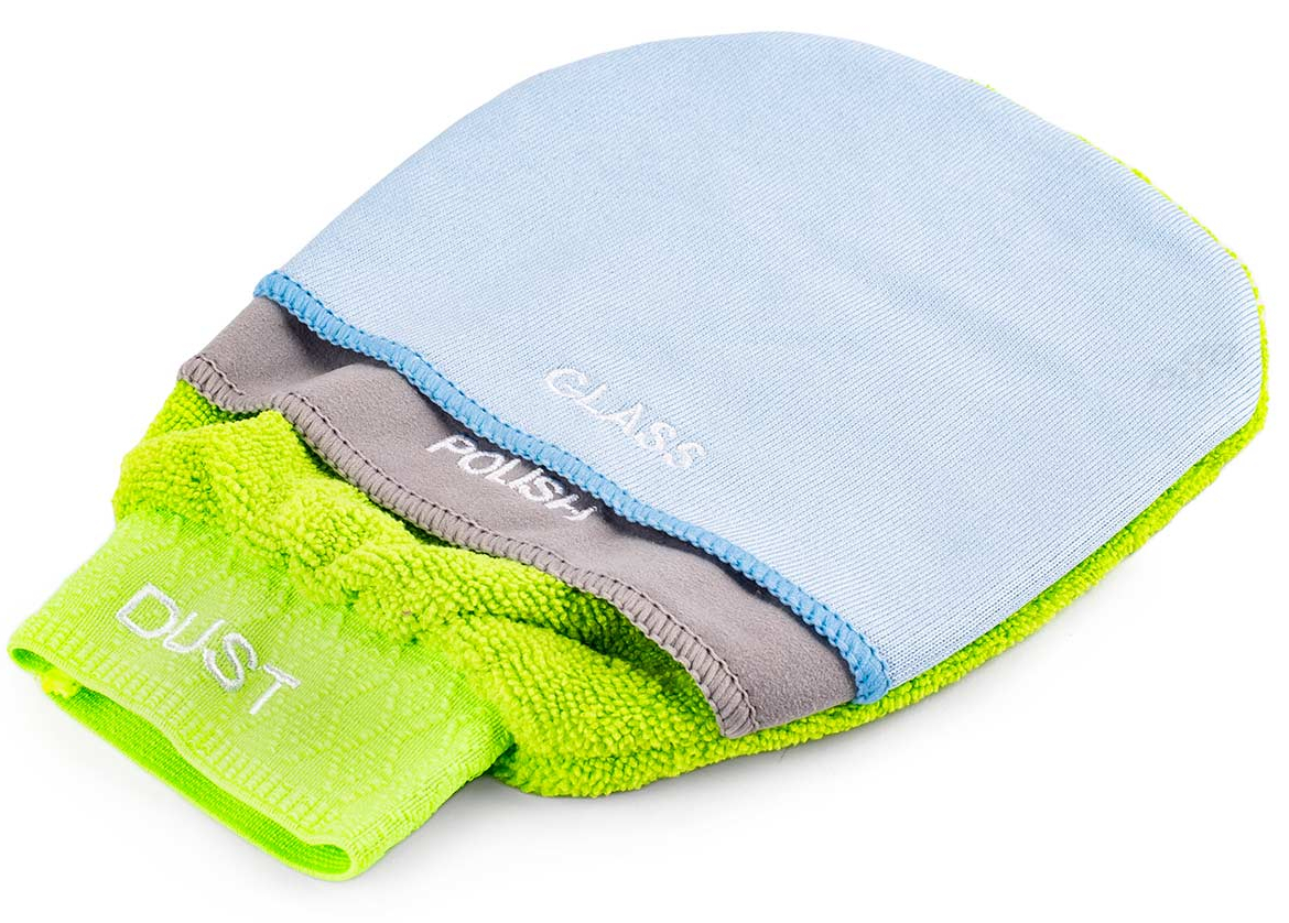 RĘKAWICA DO MYCIA AUTA POLEROWANIA MIKROFIBRA 3w1