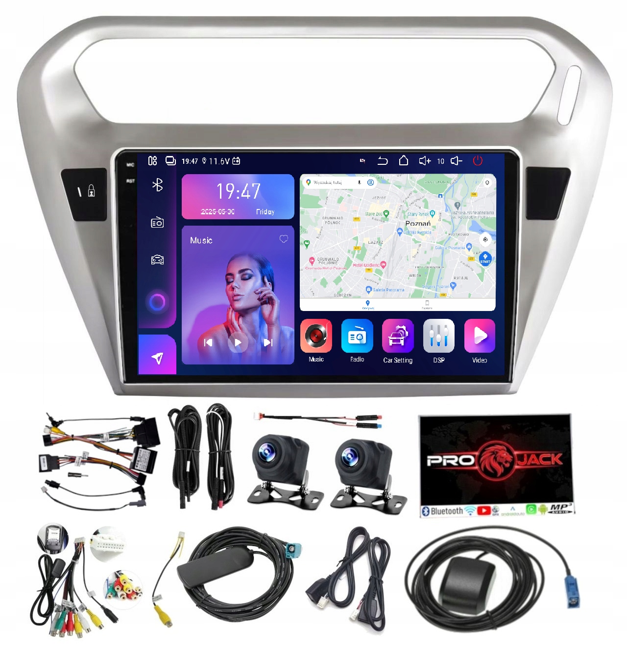 Rádio Navigácia Citroen C-elysse 2012-2021 Carplay Android 8/256GB Sim