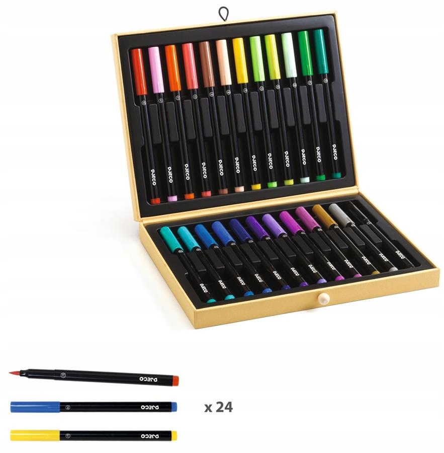 

24 mazaki zestaw plastyczny w walizce Djeco 5+