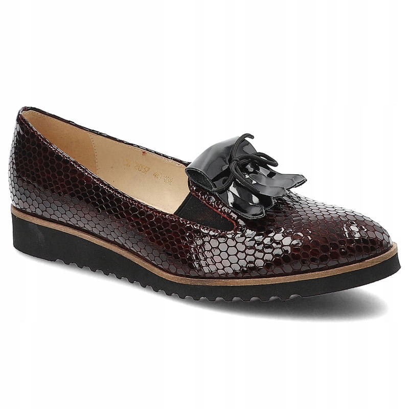 Bordové polobotky Gamis Elegantní dámské boty