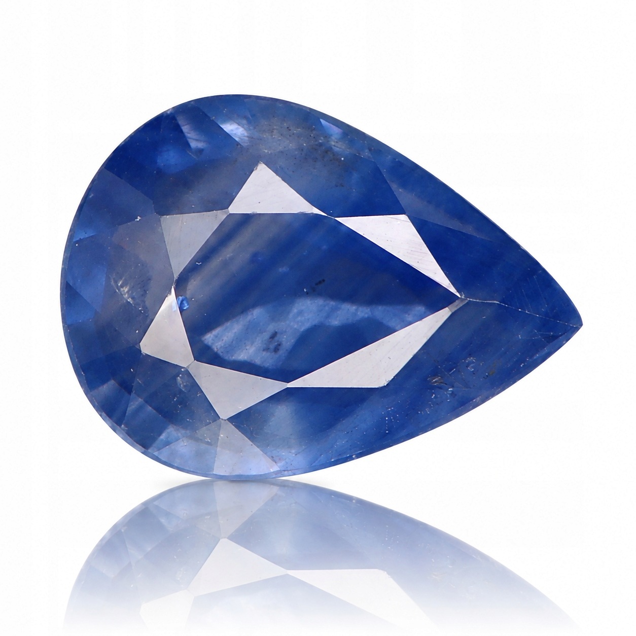 Přírodní safír 1.15 ct Modrý Lžička Cejlon I1 certifikát Wbd