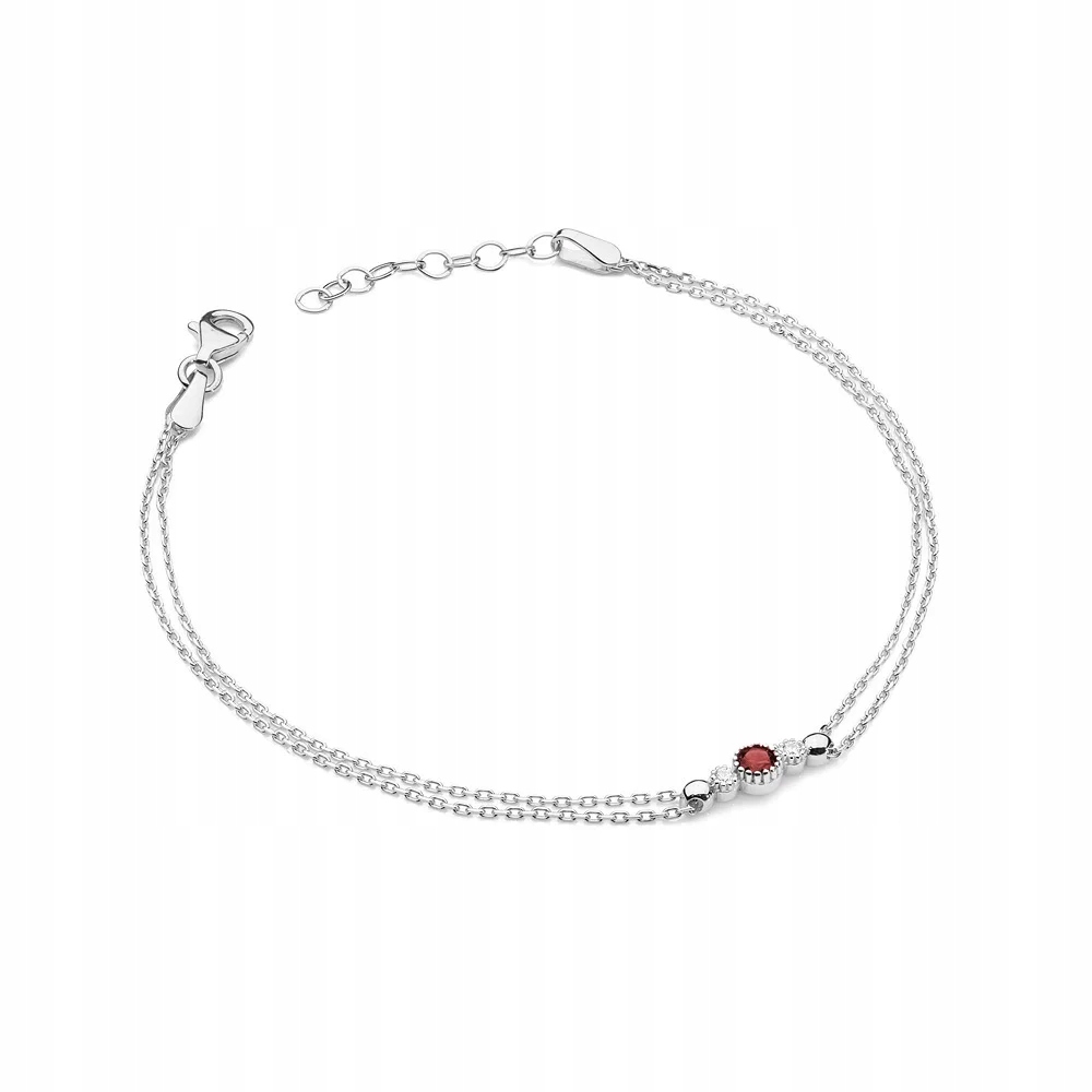 Bransoletka B-005 0,10 ct brylanty białe złoto pr.