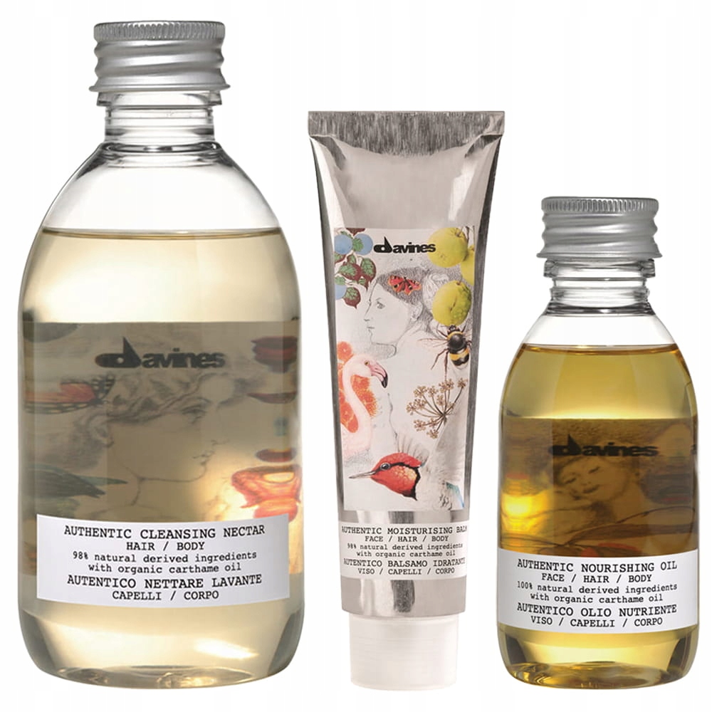 Davines Authentic Formulas sada šampon balzám na vlasy a tělo