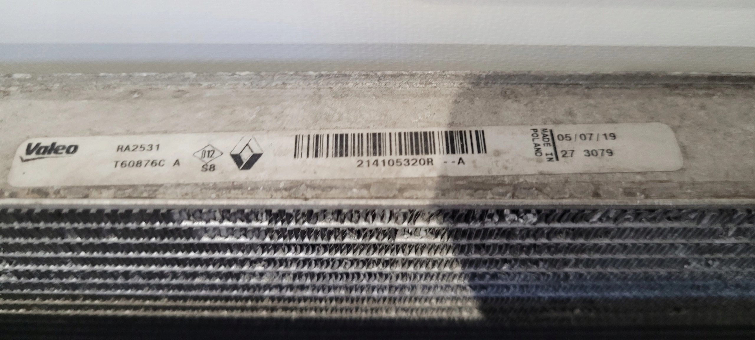 water cooler + supplementary RENAULT 214101292R