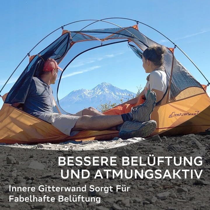 CLOSTNATURE Namiot Kempingowy Wodoodporny Ultralekki 2 Osoby Trekkingowy — miniatura 5