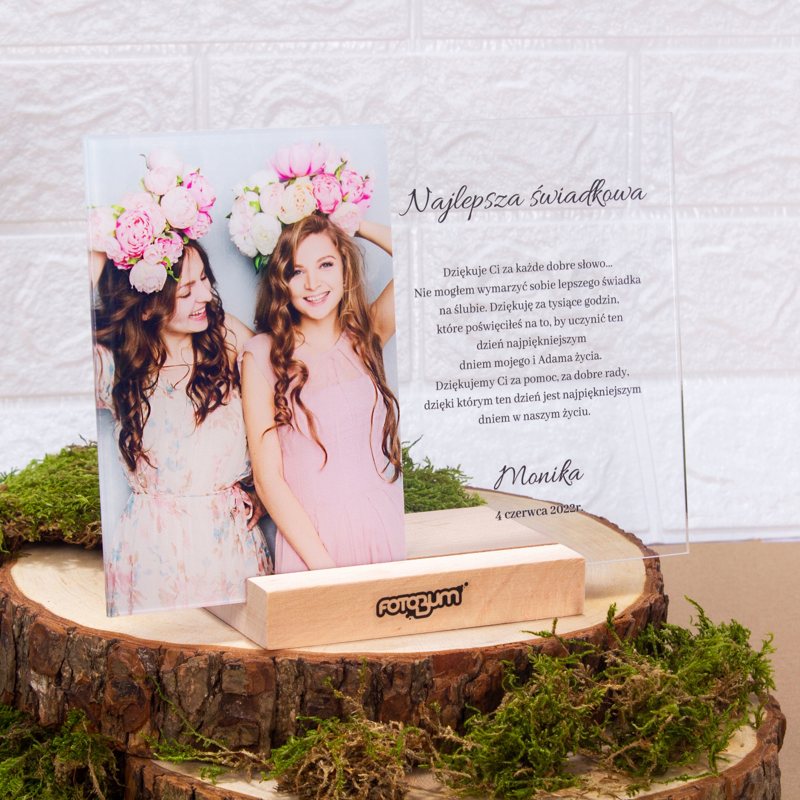 Prezent Podziękowanie dla chrzestnych chrzest ślub Rodzaj inny