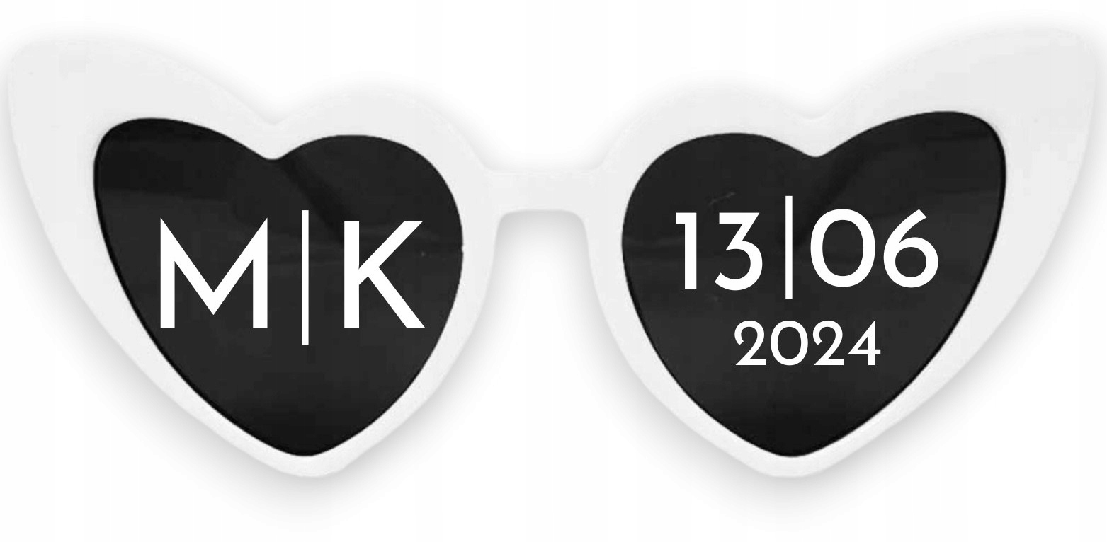 Naklejki na okulary wesele ślub panieński na imprezę Młody Młoda 18 20 30 Marka inny