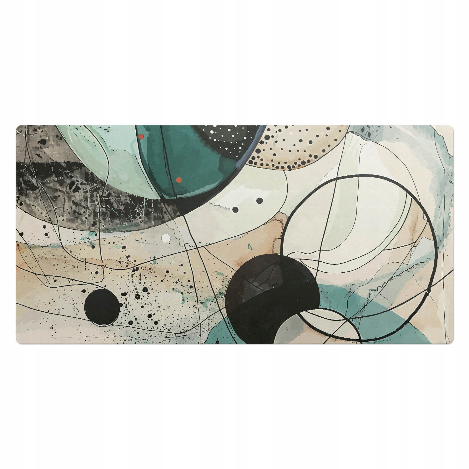 Herní podložka pod myš a klávesnici Geometrické tvary 100 x 50 cm