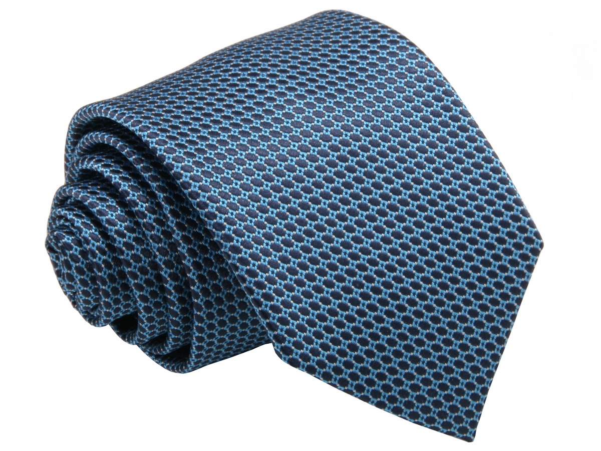 KRAWAT ŻAKARDOWY - GRANATOWY [2144]