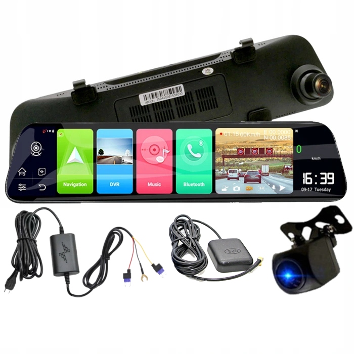 REJESTRATOR LUSTERKO 12 ANDROID ADAS 4G WIFI GPS