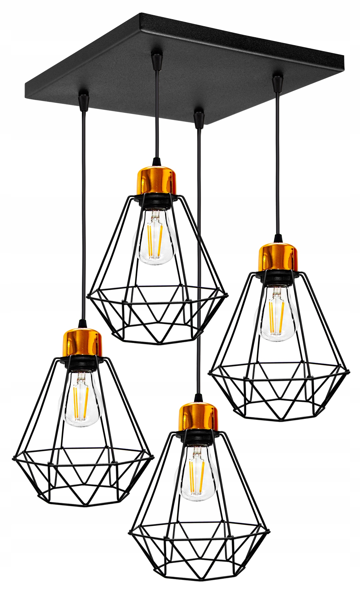 

Lampa Wisząca Sufitowa Żyrandol Loft Diament Led