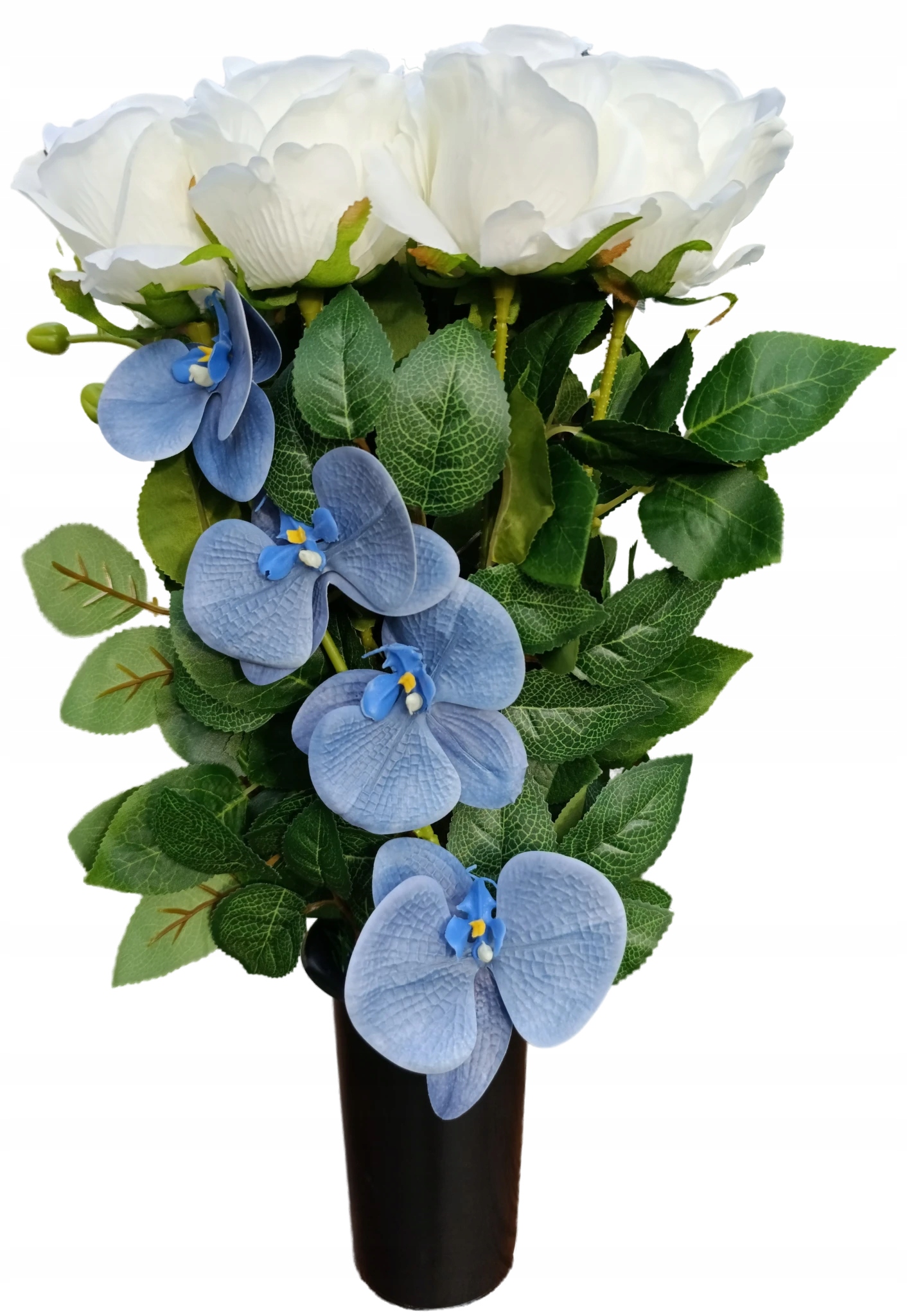 Kytice Bílých Růží Premium Dekorace Dekorace Umělé Květy Na Hrob Na Hřbitově